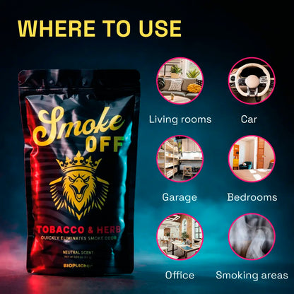 Tobacco and herb smoke odor eliminator