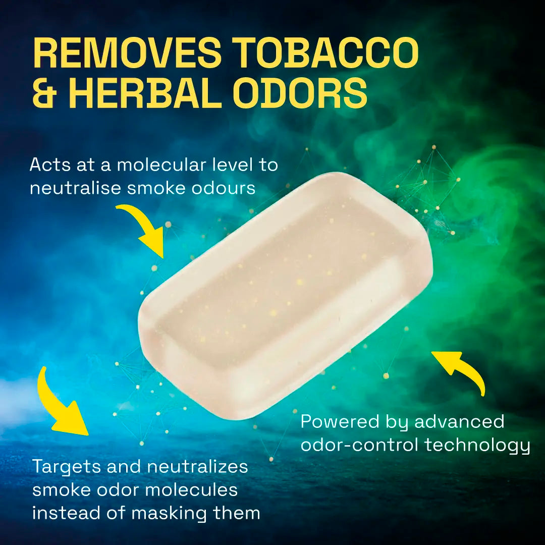 Tobacco and herb smoke odor eliminator